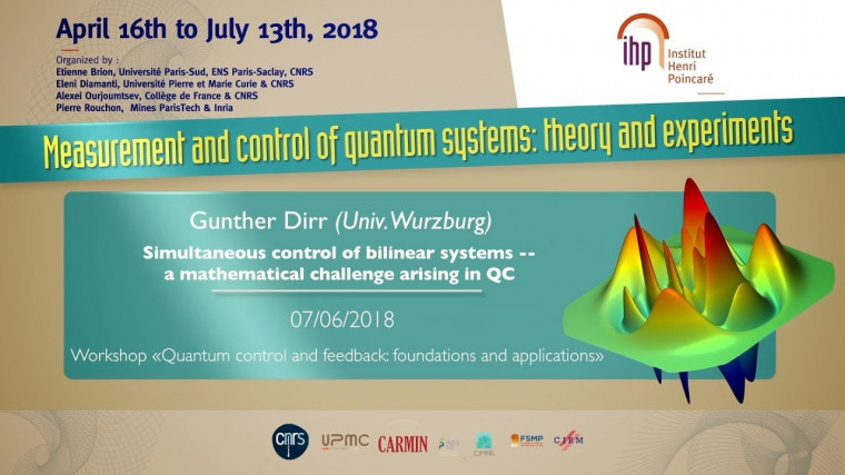 Simultaneous control of bilinear systems -- a mathematical challenge arising in QC