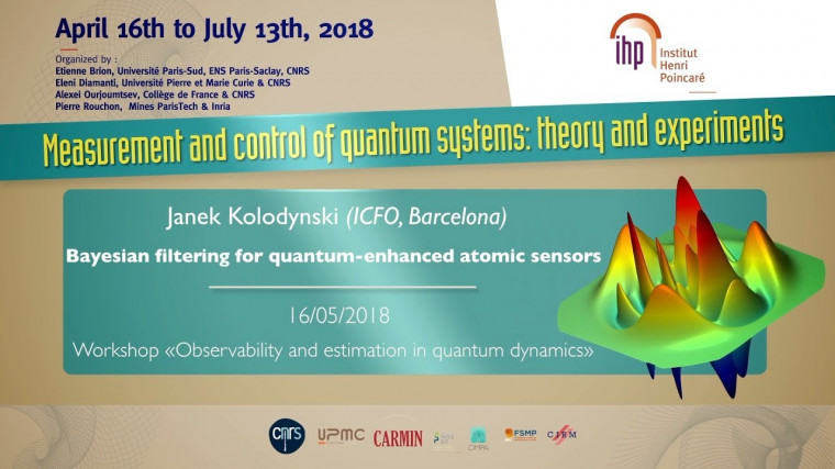 Bayesian filtering for quantum-enhanced atomic sensors