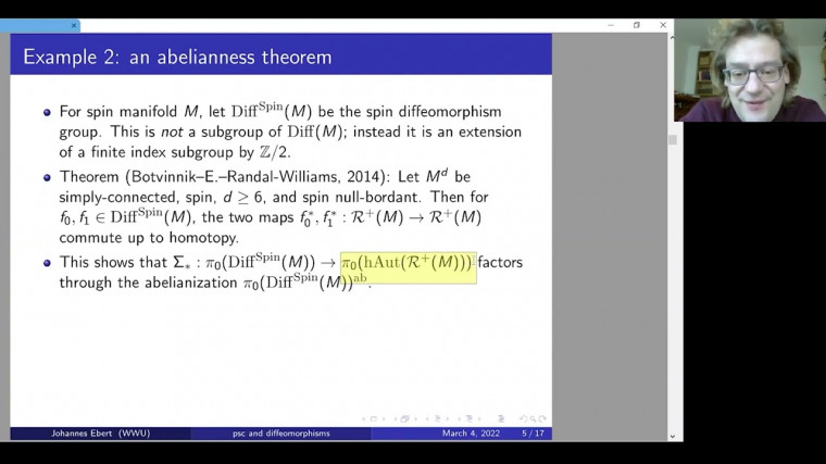Rigidity theorems for the diffeomorphism action on spaces of metrics of positive scalar curvature