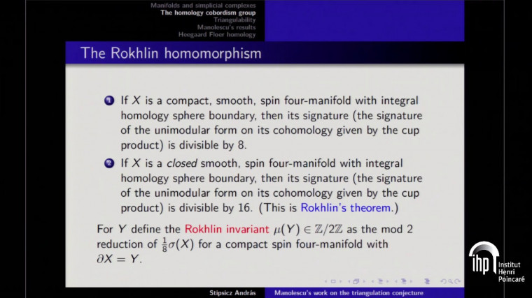 [1164] Manolescu’s work on the triangulation conjecture