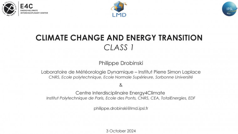 Climate change and energy transition
