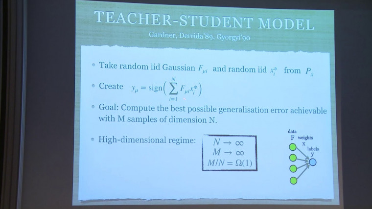 Phase transition in regression and simple neural networks