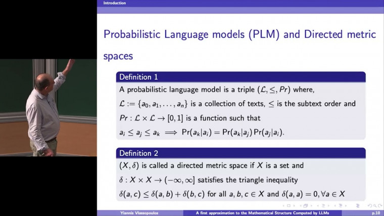 A First Approximation to the Mathematical Structure Computed by Large Language Models