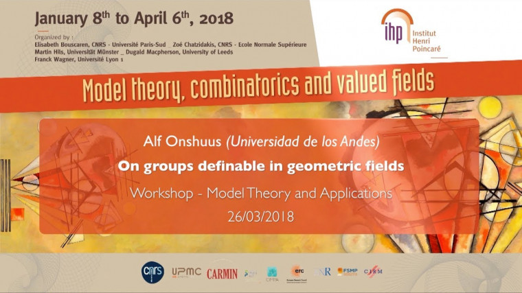 On groups definable in geometric fields