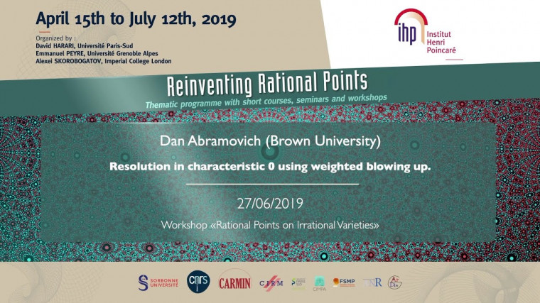 Resolution in characteristic 0 using weighted blowing up