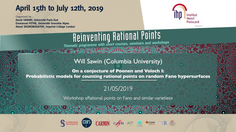 On a conjecture of Poonen and Voloch I: Probabilistic models for counting rational points on random Fano hypersurfaces