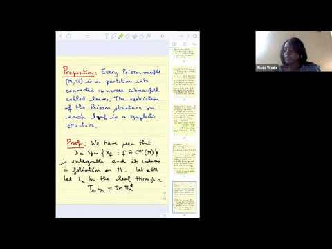 "Lie Algebroids and Lie Groupoids in Poisson Geometry" (part 2/3)