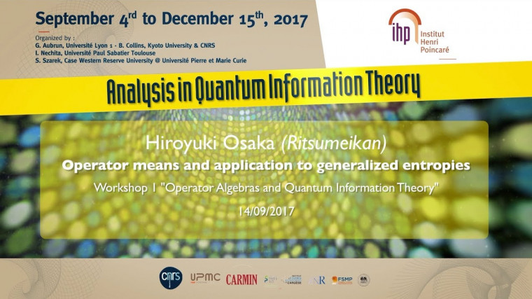 Operator means and application to generalized entropies